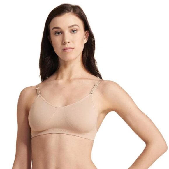 Capezio dance nude bra / clear straps / M - Picture 1 of 4
